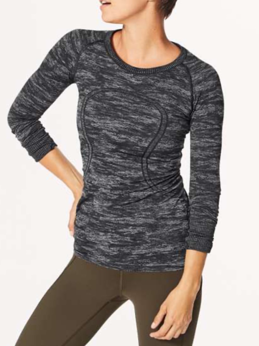 Lululemon Swiftly Tech Long Sleeve Crew
Black / White / Black Sz 10 Active Wear